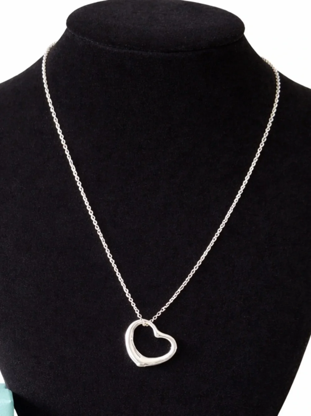 Tiffany & Co. Elsa Peretti Open Heart Pendant Necklace - 925 Sterling Silver